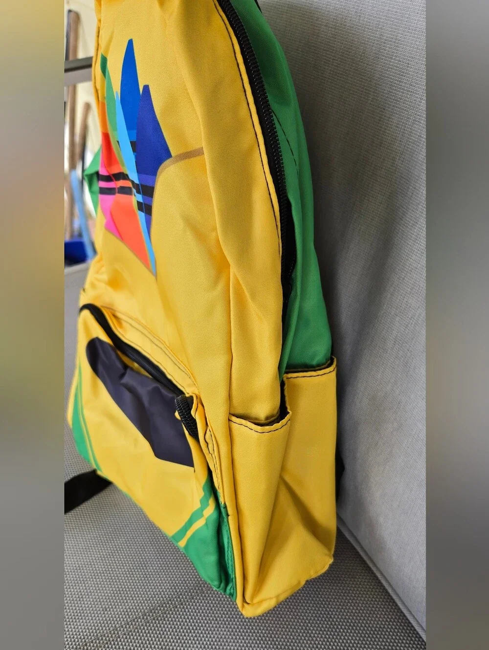 Kids Yellow & Green Crayon Backpack - Brand